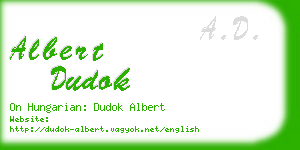 albert dudok business card